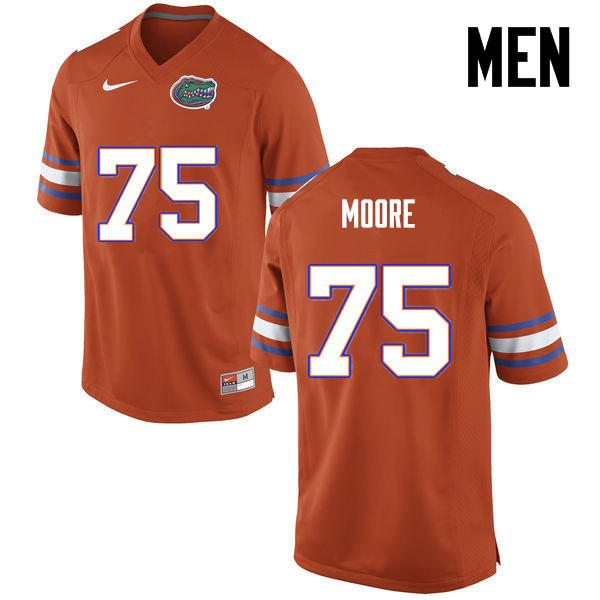 Men Florida Gators #75 TJ Moore College Football Jerseys-Orange